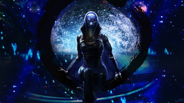 Tali’Zorah from Mass Effect in space
