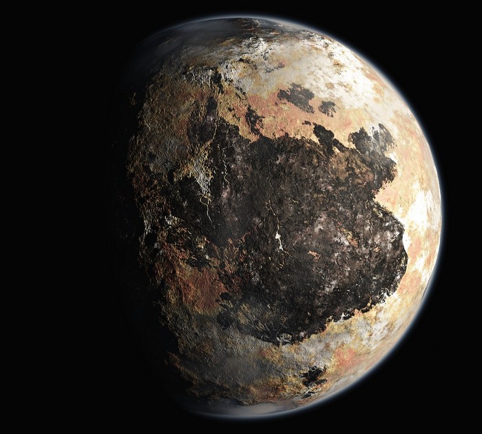 Pluto planet in space