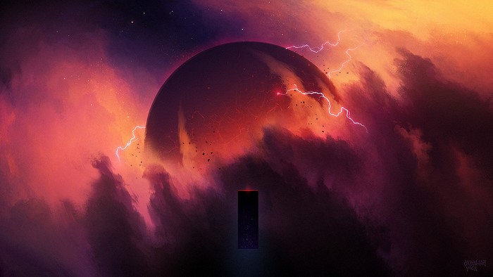 2001 A Space Odyssey Digital Art of a Mysterious Planet