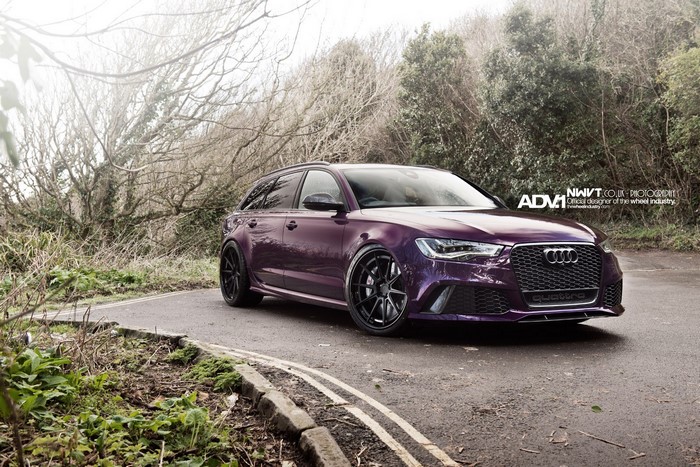 Purple Audi RS6 Avant with ADV.1 Wheels