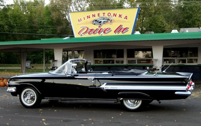 1959 Chevrolet Impala Convertible at Minnetonka Drive-In