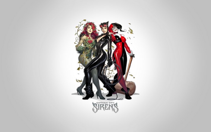 Gotham City Sirens: Catwoman, Harley Quinn, and Poison Ivy