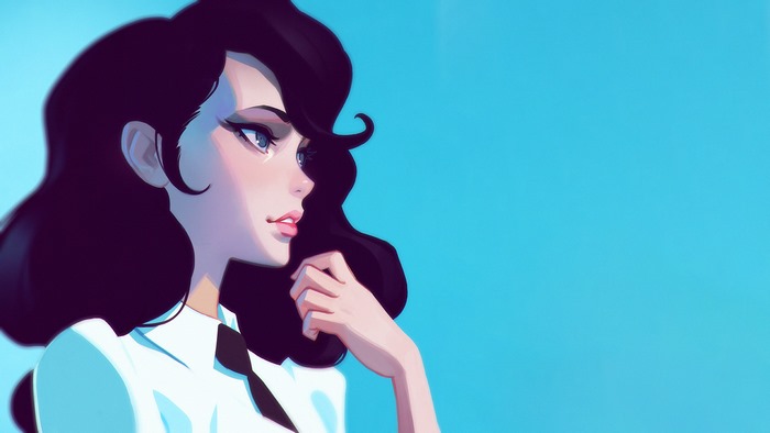 Portrait of a woman by Ilya Kuvshinov
