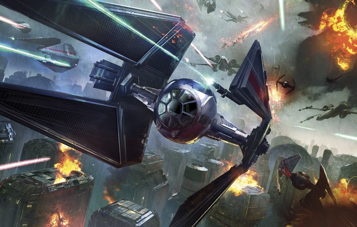 Star Wars TIE Fighter Battle Artwork