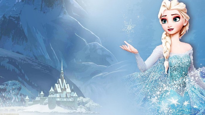 Elsa from Frozen with Ice Castle