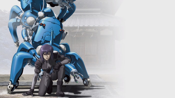 Motoko Kusanagi with Tachikoma from Ghost in the Shell