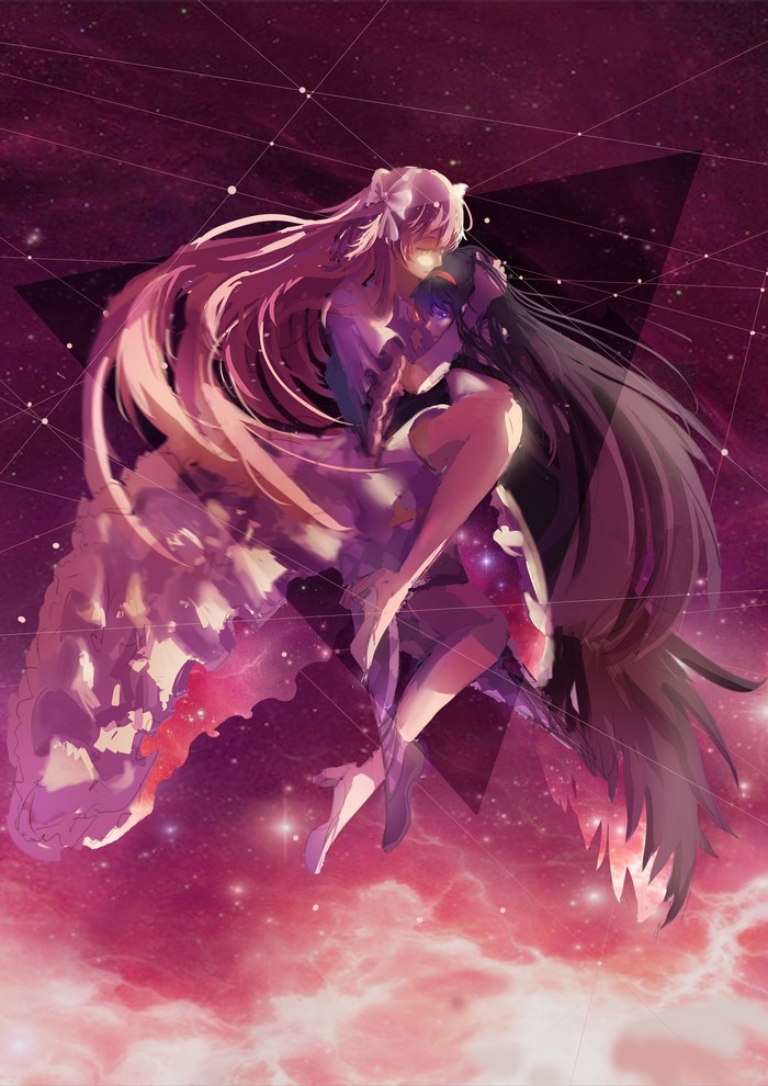 Homura Akemi and Madoka Kaname from Mahou Shoujo Madoka Magica