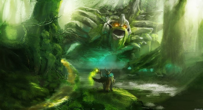 Nature Golem from Dota 2 Fantasy Art