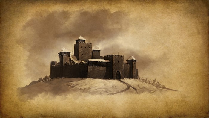 Castle on a hill in Mount & Blade