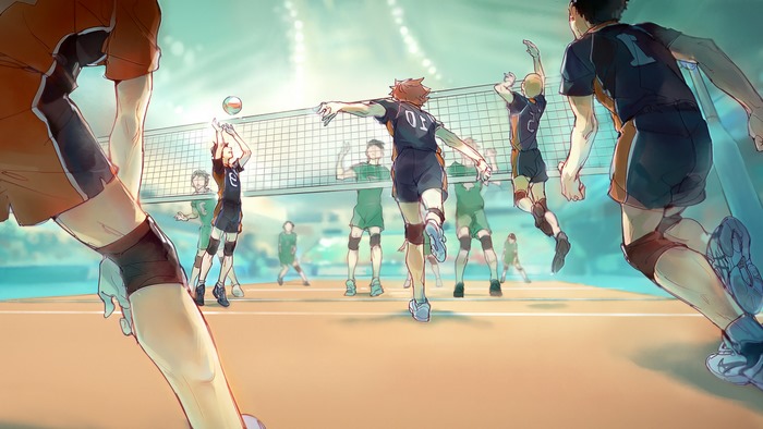Haikyuu Volleyball Match Scene