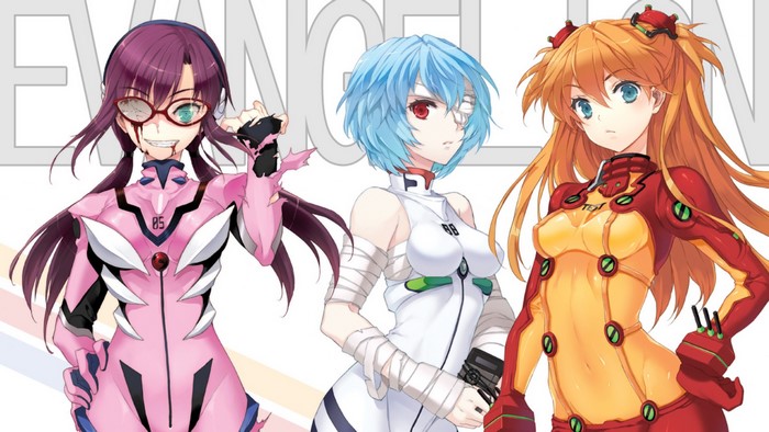 Neon Genesis Evangelion: Rei, Asuka, and Mari
