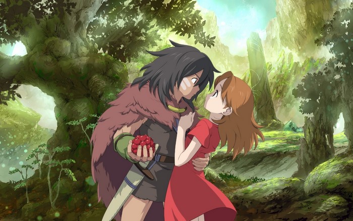 Arrietty and Sho in a forest
