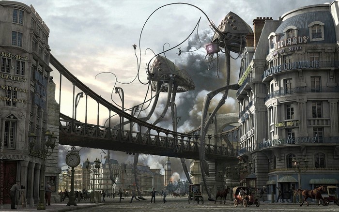 War of the Worlds Tripods attacking London