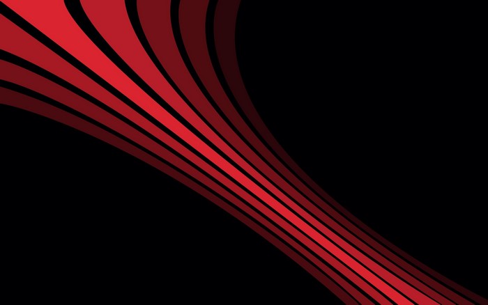 Abstract red lines on black background