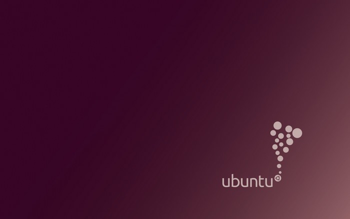 Ubuntu logo with abstract circles on purple background