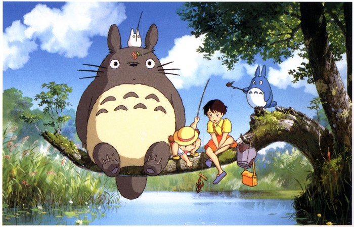 Totoro and Friends Relaxing by the Lake