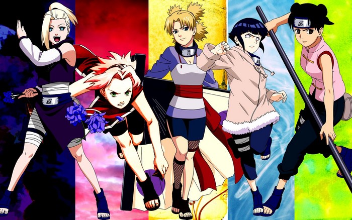 Naruto Female Shinobi: Ino, Sakura, Temari, Hinata, Tenten