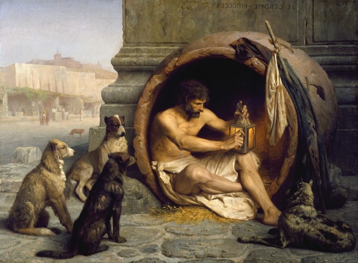 Diogenes the Cynic with Dogs by Jean-Léon Gérôme