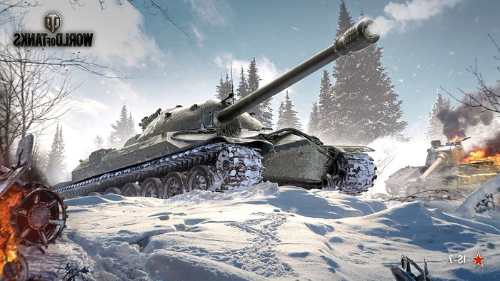 World of Tanks winter battle scene