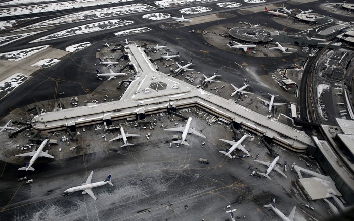 Newark Liberty International Airport in Winter