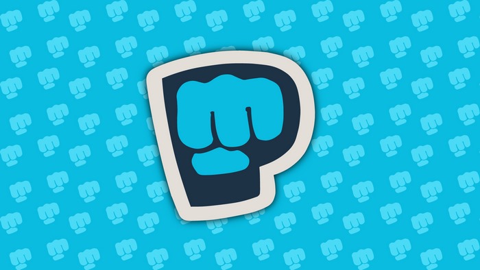 PewDiePie's Fist Logo on Blue Fist Pattern