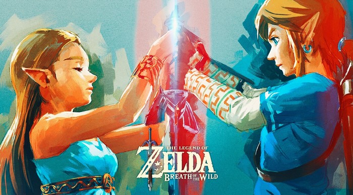 Link and Zelda from The Legend of Zelda: Breath of the Wild