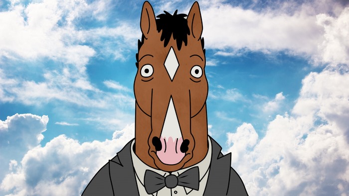 Bojack Horseman in a Suit Against the Sky