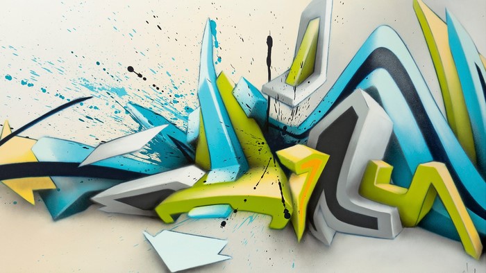 3D Abstract Graffiti Art