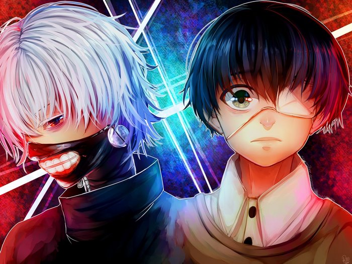 Ken Kaneki from Tokyo Ghoul with mask and eye patch