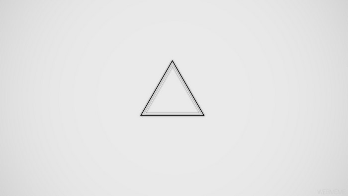 Minimalist black and white triangle geometry