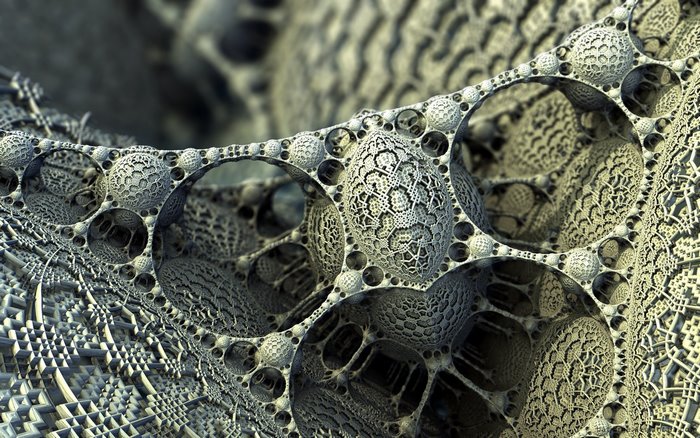 3D fractal structure with intricate geometric patterns