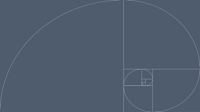 Fibonacci spiral and golden ratio squares