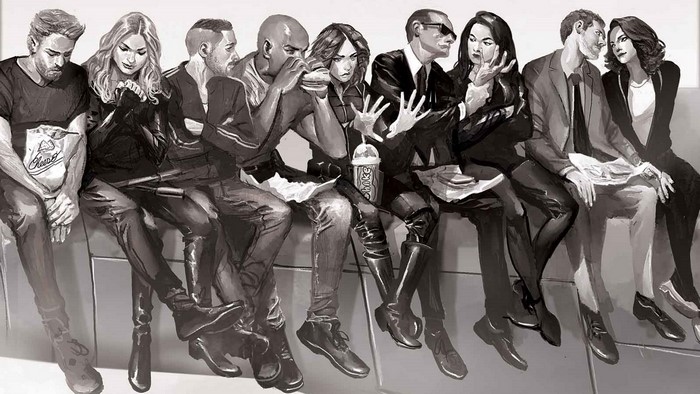 Agents of S.H.I.E.L.D. characters sitting together