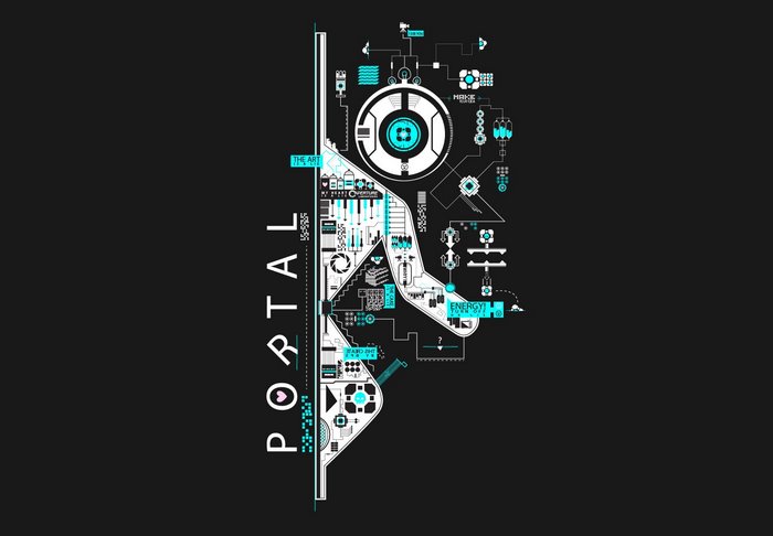 Portal 2 schematic diagram with text