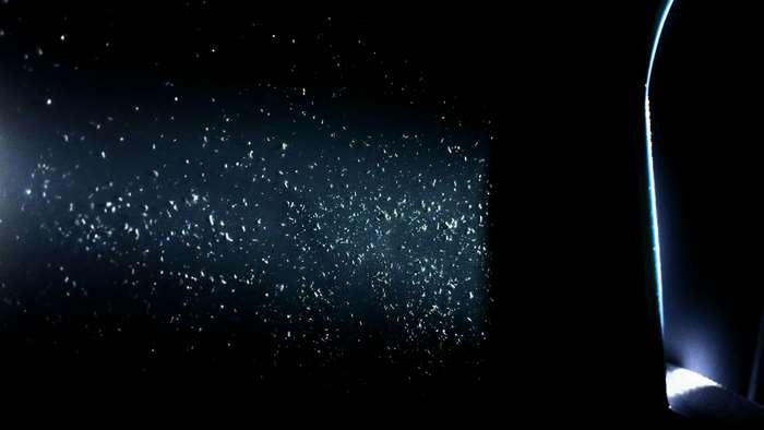 Abstract dust sparkles in light 4K