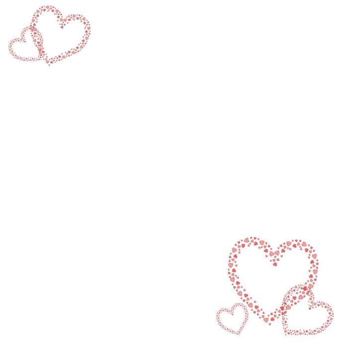 Pink hearts made of small hearts
