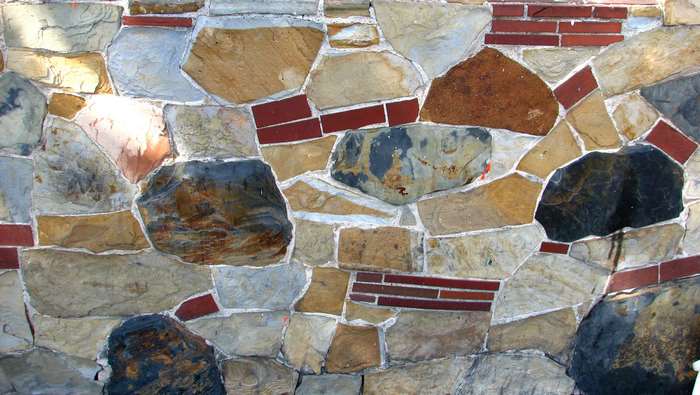 Stone and brick wall texture