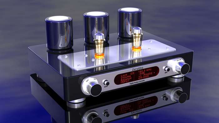 ZeroUno Digital Analog Converter with Vacuum Tubes