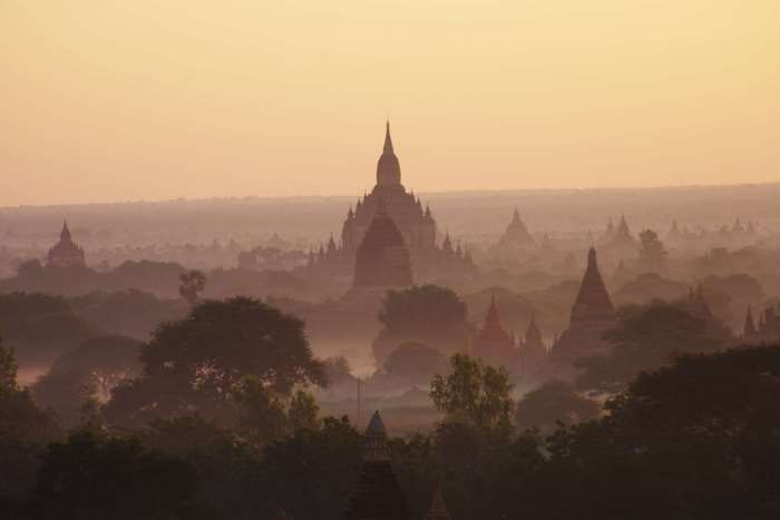 Temples of Bagan, Myanmar at Sunrise