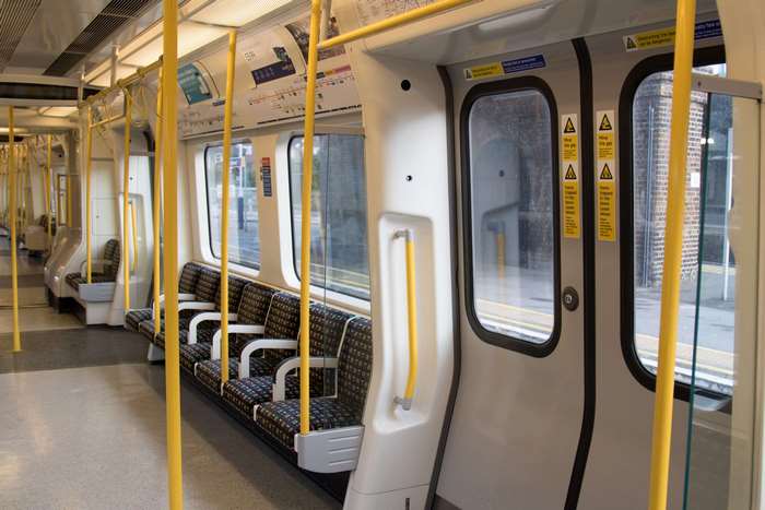 Interior of a London Underground train carriage