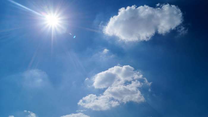 Sunny Sky with Clouds 4K