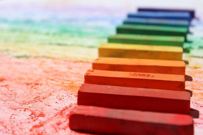 Colorful Crayon Pastel Rainbow Art Set