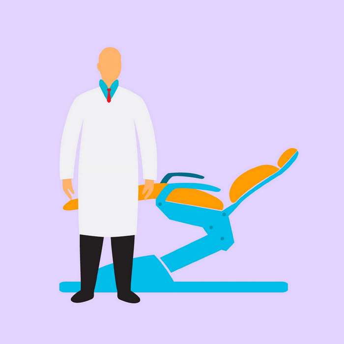 Dentist and dental chair
