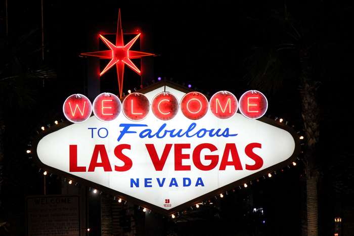 Welcome to Fabulous Las Vegas Nevada sign 4K
