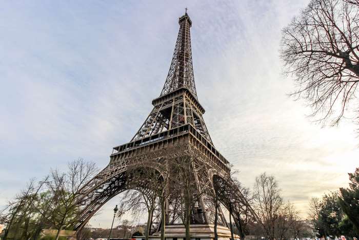 Eiffel Tower in Paris, Spring Afternoon 4K