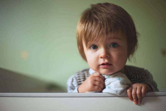 Adorable baby looking at the camera