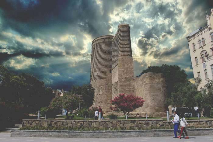 Maiden Tower in Baku 4K