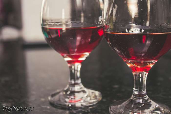 Two glasses of red wine
