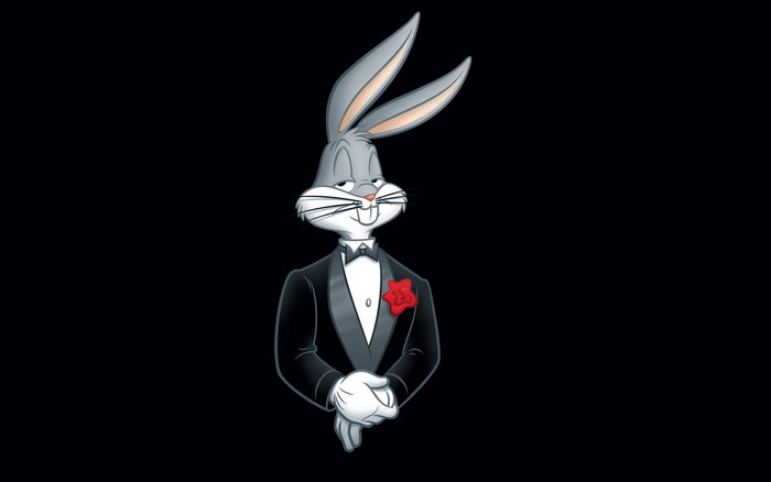 Bugs Bunny from Looney Tunes in a Tuxedo