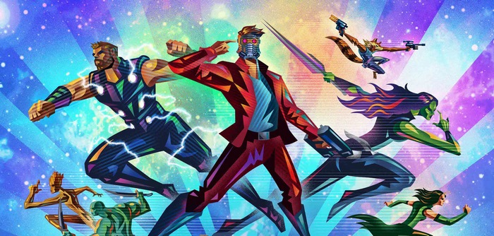 Guardians of the Galaxy and Thor in Space
